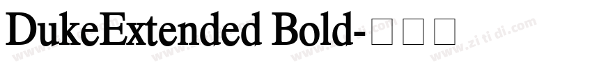 DukeExtended Bold字体转换